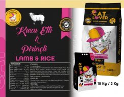 CAT LOVER KUZU ETLİ & PİRİNÇLİ YETİŞKİN KEDİ MAMASI 2KG (KARGO HARİÇ)